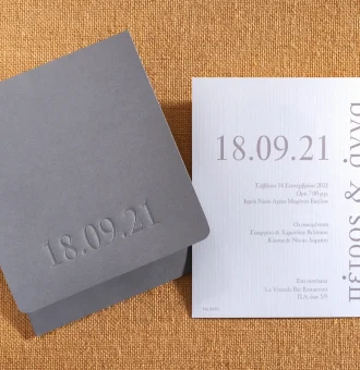 Wedding Clock modern grey envelope Biniatian 2415