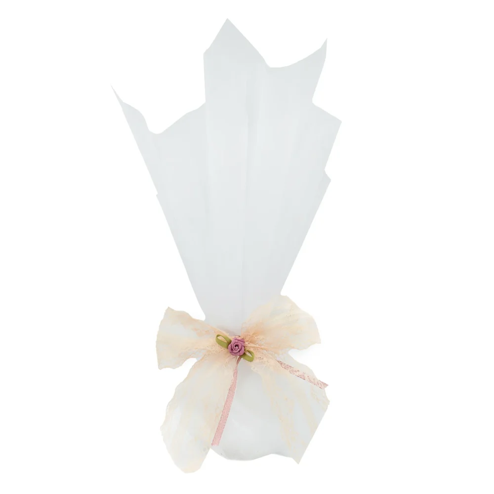 Tuli Organza Ecru Tuli Bonus Box with Golden Olive Branch (7,5cm)