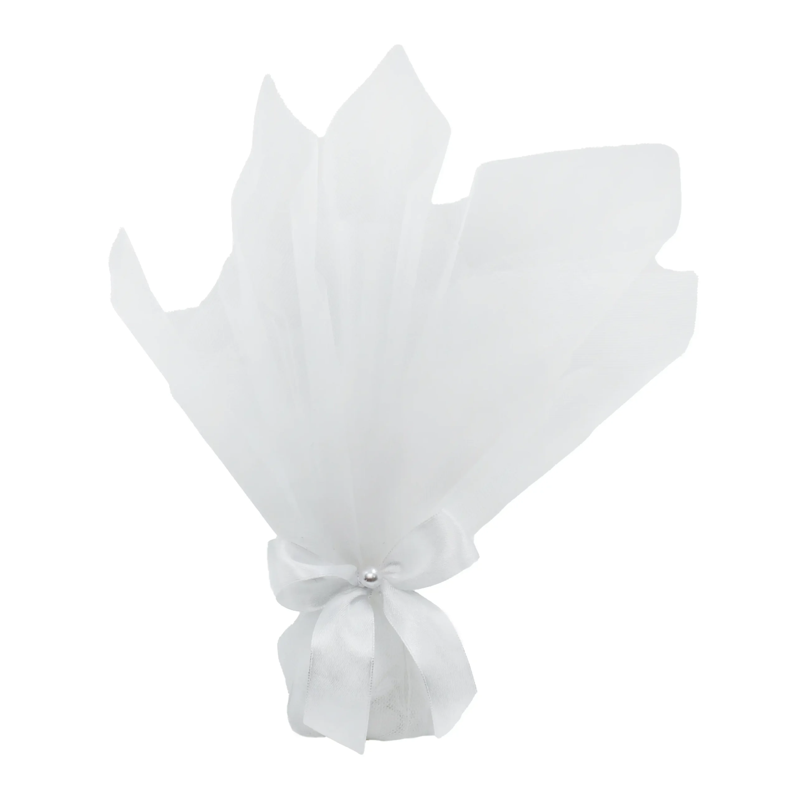 Μπομπονιέρα Τούλι Οργάντζα Λευκό 2τμχ.(40εκ.) Με Φιόγκο Σατέν & μισή πέρλα Μπομπονιέρα Τούλι Οργάντζα Λευκό 2τμχ.(40εκ.) Με Φιόγκο Σατέν & μισή πέρλα